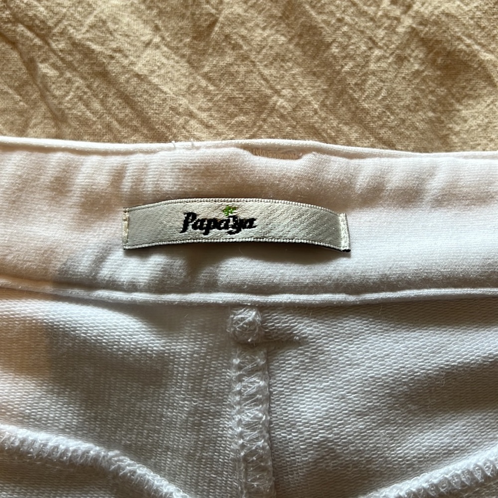 White Mid Rise Shorts - Picture 3 of 5